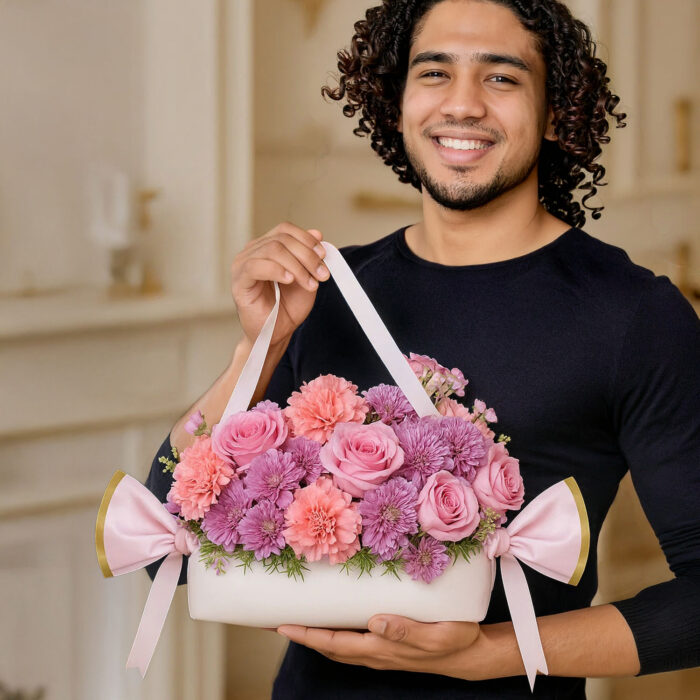 Mother’s Grace Pink Rose & Carnation Arrangement