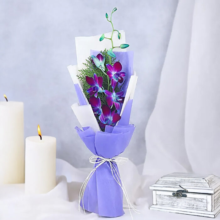 Mystic Blue Orchid Bouquet